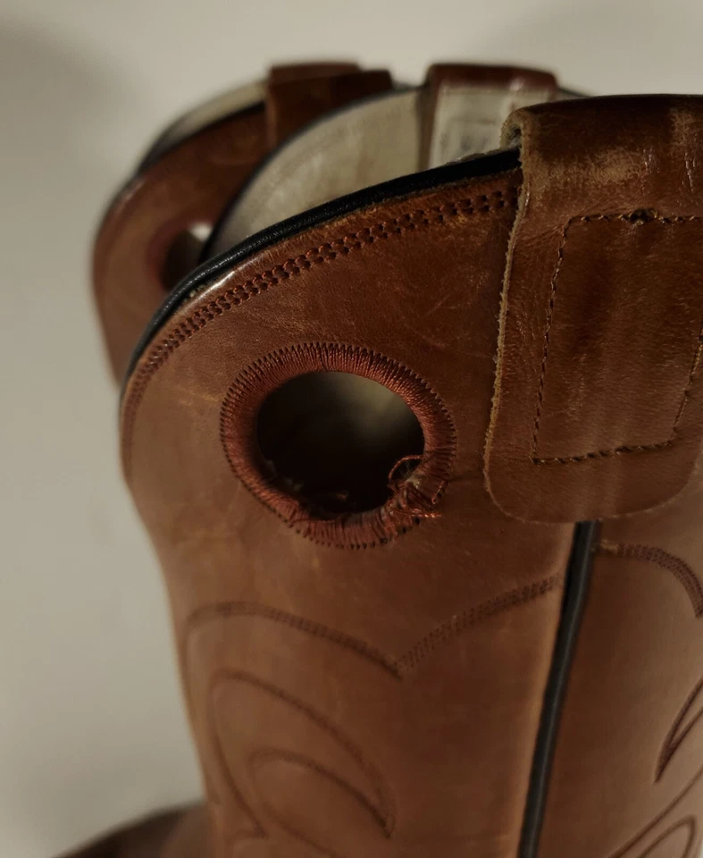 Botas Olathe 16" Buckaroo Western Cowboy Kansas couro marrom 36515 masculino 9 B - Imagem 4 de 4