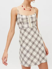 NWT URBAN OUTFITTERS Keya Hook & Eye Plaid Dress Size XL - $59