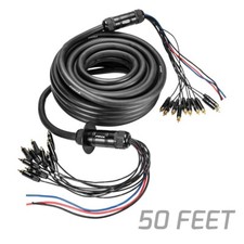 PRV Audio SNAKE 10RCA-50 Car Audio 50 Ft Medusa Cable 10 RCA Channels + 3 power