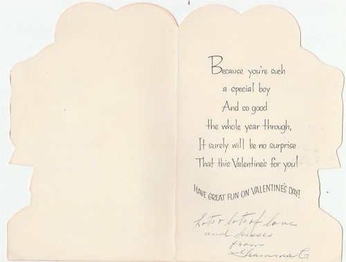 Vintage Valentine Card Cocker Spaniel Dog With Note Flocked 1960's Paramount - Picture 2 of 3