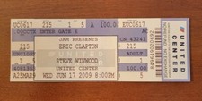 Eric Clapton / Steve Winwood Full Concert Ticket June 17, 2009 Chicago United Ct
