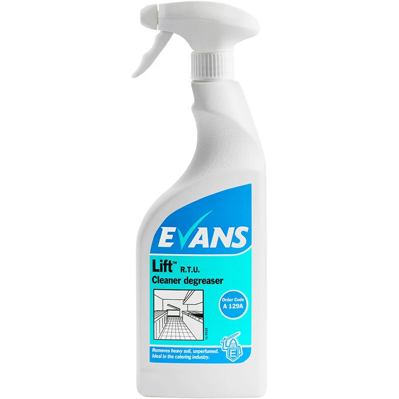 EVANS VANODINE Lift Heavy Duty Cleaner & Degreaser Unperfumed Ready To Use 750ml Spray Bottle