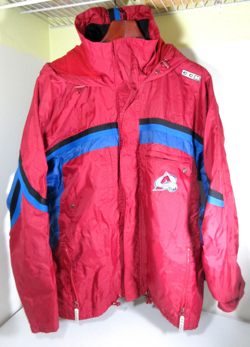 CCM NHL Hockey Colorado Avalanche Winter Jacket Fleece Lined Red