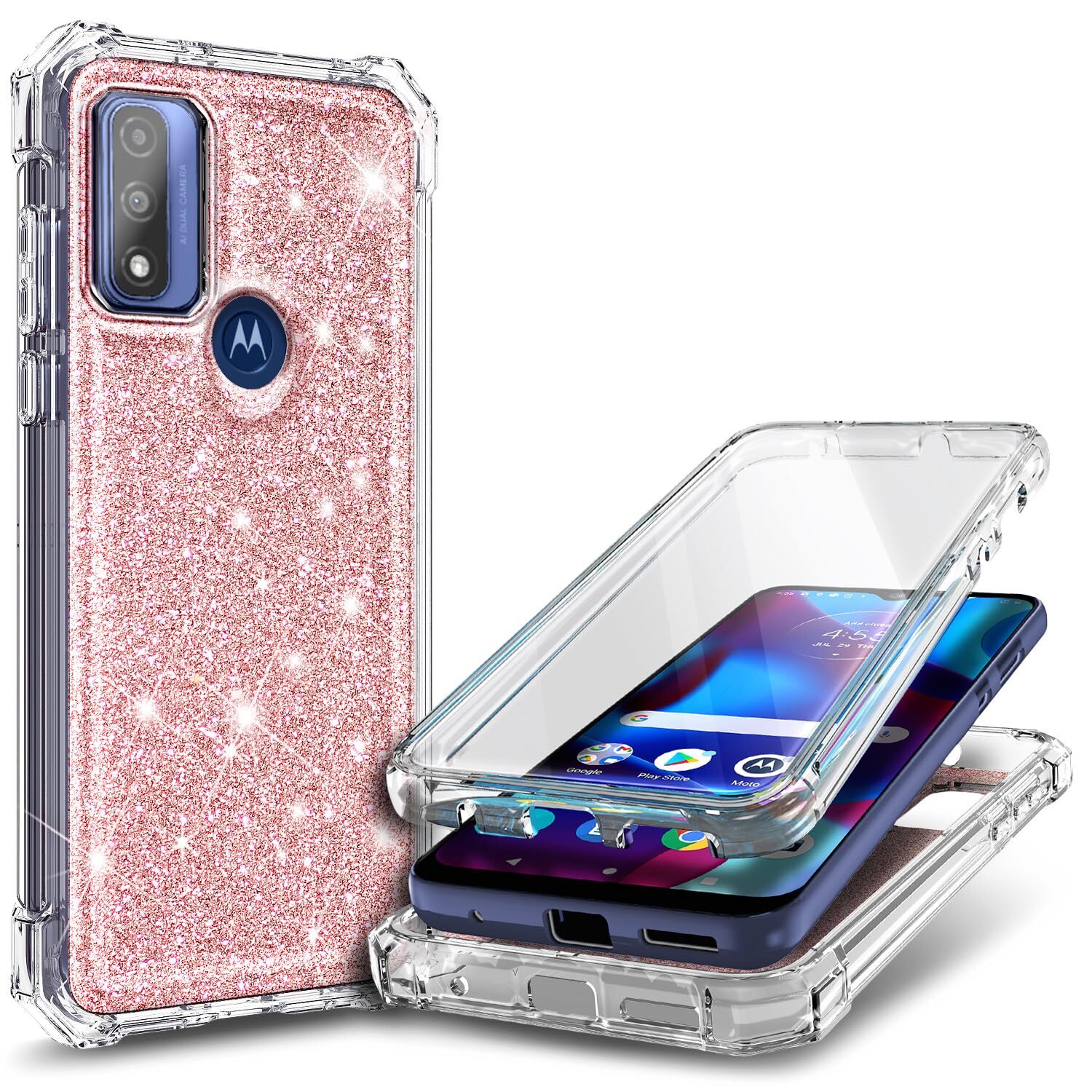 Case for Motorola Moto G Pure, Moto G Play 2023/G Power 2022 with [Built-in S...