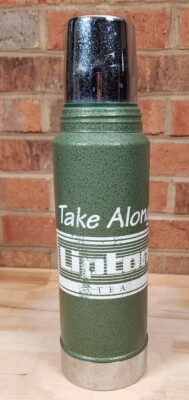 Aladdin Stanley Quart Thermos Take Along Lipton Coffee Tea Vintage 