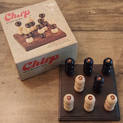 CHIRP Strategy Vtg 1972 Challenge Games Warsaw Furniture Mfg Kentucky Wood Beads
