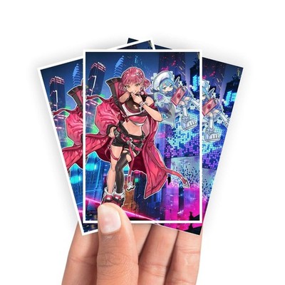 live twin card sleeves Live☆Twin Lil-la & Ki-sikil Holographic YGO Card Sleeves main image 1