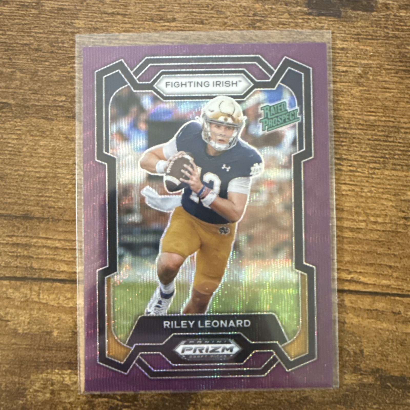 2024 Panini Prizm Draft Picks - Riley Leonard #106 Purple Wave Prizm (RC)