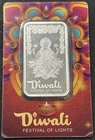 1 Oz .999 Silver PAMP Suisse Diwali Festival Of Lights Lakshmi Peacock in Assay!