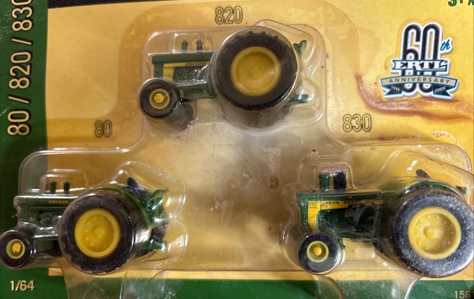2005 1/64 RC2 John Deere 80 820 & 830 3 Pc Set 15615-7HE RARE VINTAGE SEALED NEW - Image 3 of 4
