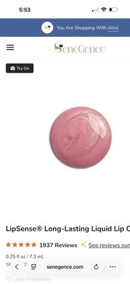 LipSence Long lasting waterproof smudge proof, Mauve Ice, New