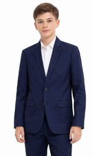New Calvin Klein Big Boys Slim Fit Navy Infinite Stretch Suit Jacket Blazer 20