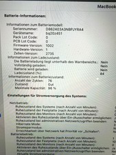 MacBook Air M1 (2020)  mit nur 76 Ladezyklen!