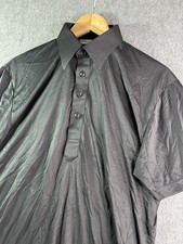 Collars  Co Black Dress Collar Polo Shirt Mens Medium NEW