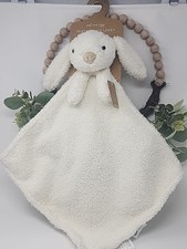 Levi Emmie Ivory Bunny Baby Lovey Feather Knit Baby Security Blanket Plush NWT