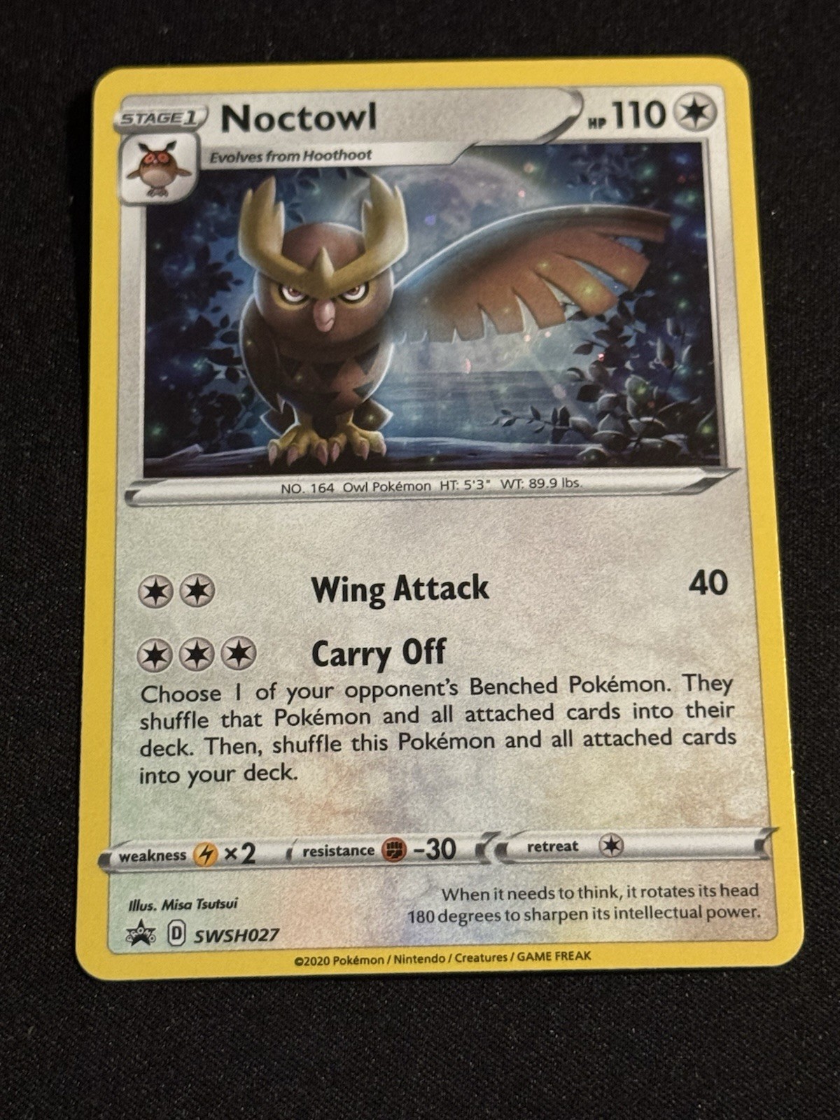 Noctowl SWSH027 SWSH: Sword & Shield Promo Cards Holo