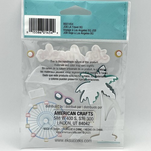 Jolee's Boutique Los Angeles LA Dimensional Stickers 9 pc Palm Tree Surfboard - Picture 3 of 4