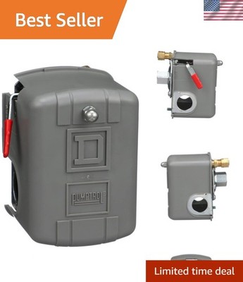 Air-Compressor Pressure Switch, 125 Psi Set Off, 30 Psi Fixed Differential, 1...