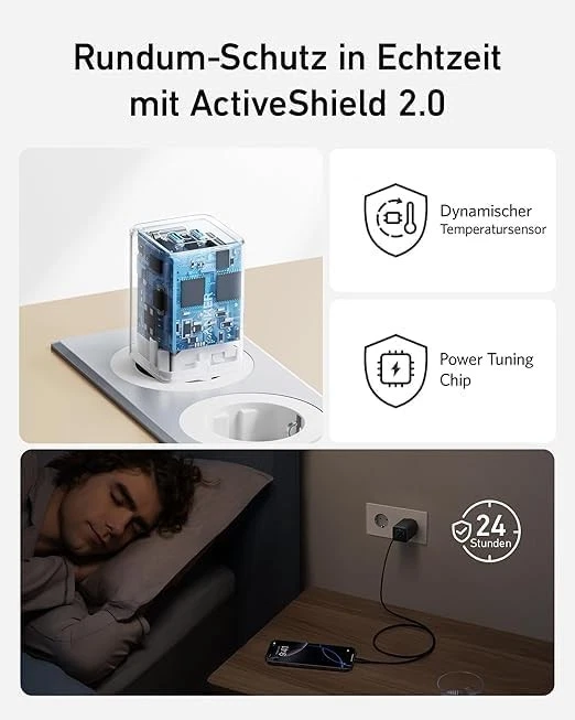 Anker Caricatore USB C 47 W caricatore 523 (Nano 3) compatto con 2 porte GaN - Immagine 4 di 4