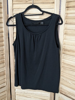 #ad Preswick amp; Moore Women#x27;s Black Sleeveless Stretch Tank Top Shirt Size Small $22.00