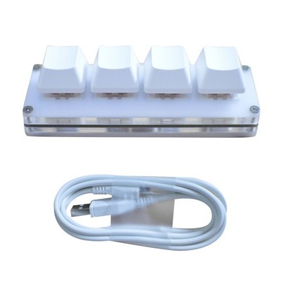 4-Key USB Mini Mechanical Keyboard DIY Custom Shortcut Macro Programmable Keypad