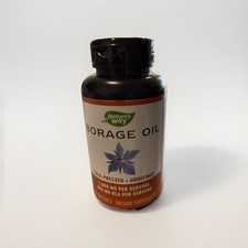 Nature's Way Borage Oil Cold-Pressed Unrefined 1300mg  60 Softgels Exp: 3/27