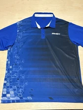 AND1 Shirt Mens Sze 2XL Blue Short Sleeve Performance Polo Breathable