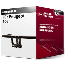 Anhängerkupplung abnehmbar für Peugeot 106 05.1996-07.2003 neu