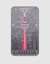 2026 Canada CN Tower 50th Anniversary Coin 1oz 0.9999 Silver Glow in the Dark