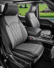 DiffCar for Ford F150 Seat Covers 2025 2024 2023 2022 2021, PU Leather Tru