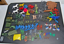 Vintage Lot Cowboys  Indians, Horses, Army Soldiers Figures Vehicles Marx More 