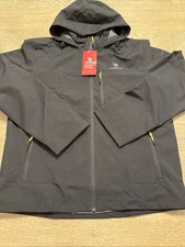 CAMEL CROWN Men's LARGE Softshell BLACK Jacket Waterproof Windproof