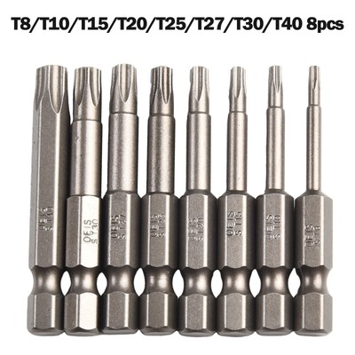 Comprehensive For Torx Bit Set of 8 Pcs for Various Applications and Tools