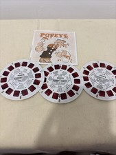 Vintage 1962 GAF Viewmaster 3 Reel Set And Booklet POPEYE