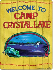 Welcome to Camp Crystal Lake Personalized Garden Sign for Mom Indoor and Outdoor