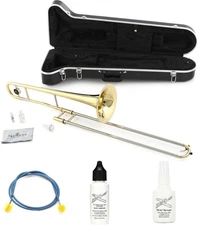 Tromana TB300 Student Trombone with Snake Brush, Lubricant, and Spray Bottle -