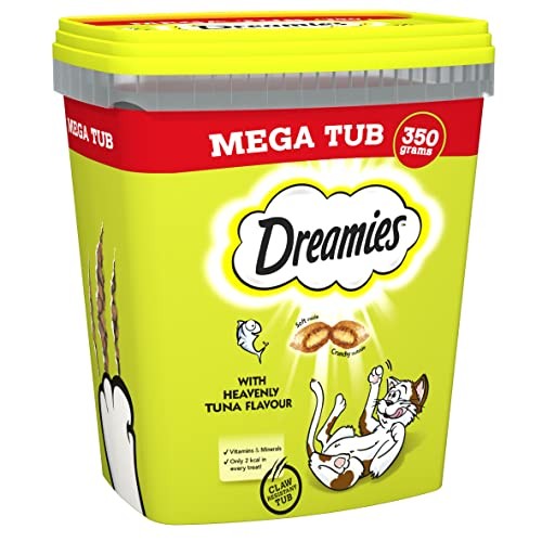Dreamies Cat Treats, Tasty Snacks with Delicious Tuna Flavour, Pack of 2 (2 x 