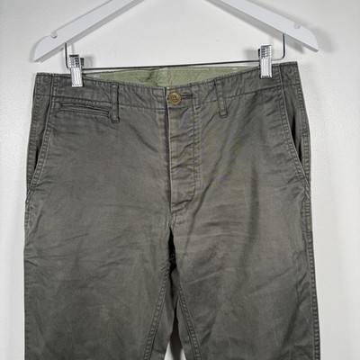 Visvim Chino Hose Gr. 2 Made In Japan Oliv Baumwolle Kubismus Ära (W32 x L27)