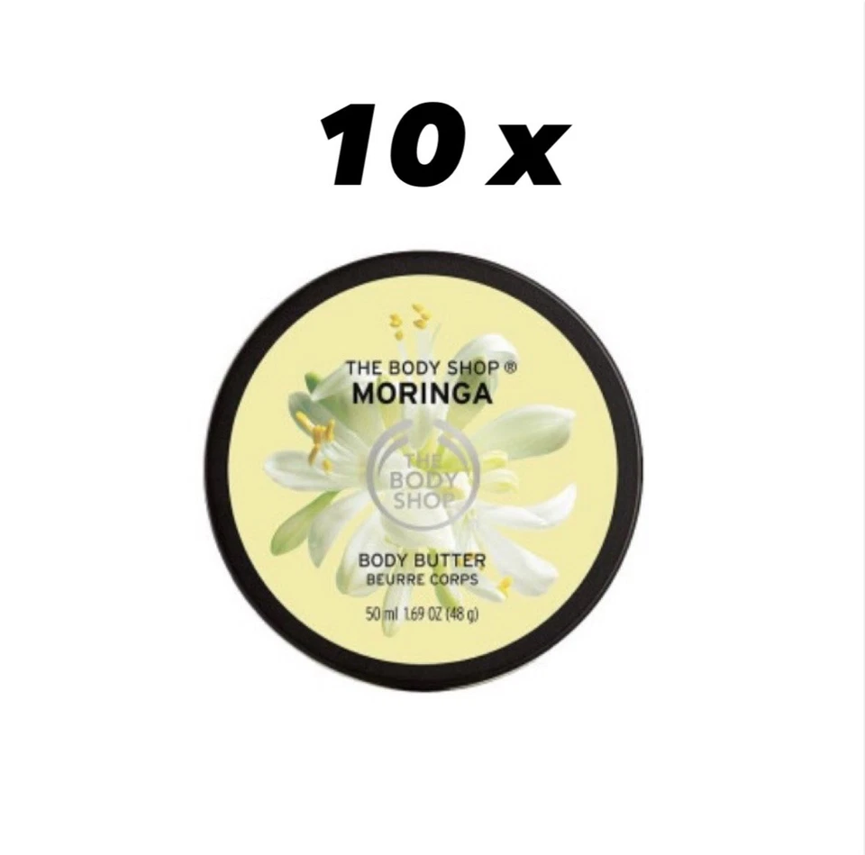 500ml THE BODY SHOP Moringa Softening Body Butter - 10 x 50ml - RRP £35