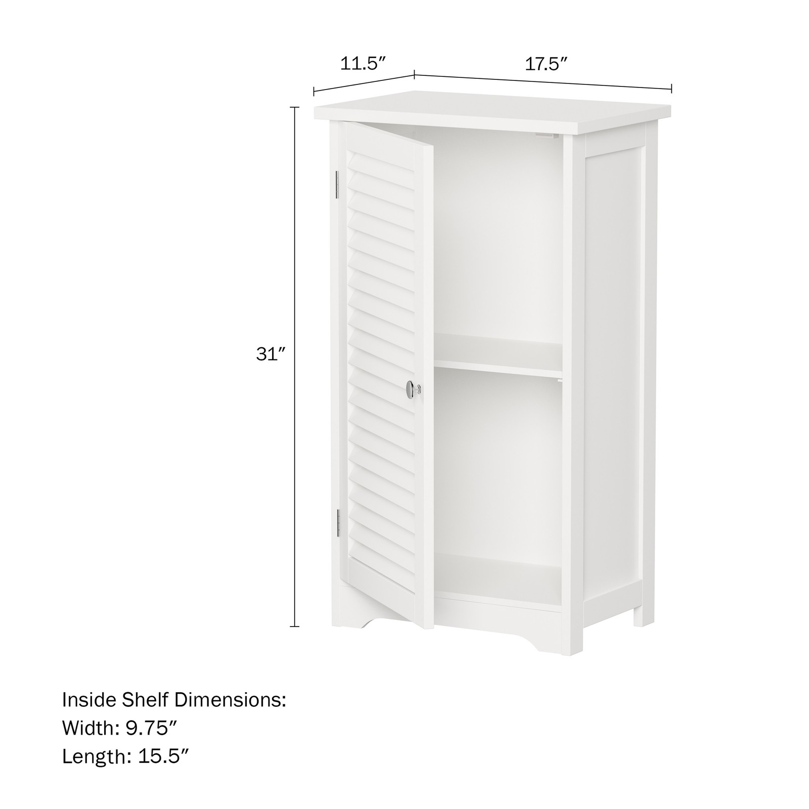 Bathroom Floor Cabinet 31 In Free Standing Storage Cupboard for Towels