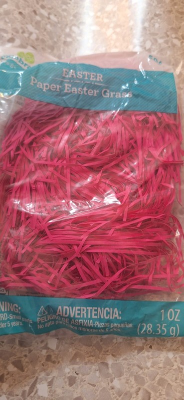 Way to Celebrate! Paper Easter Grass Pink Gift Basket Filler 1oz