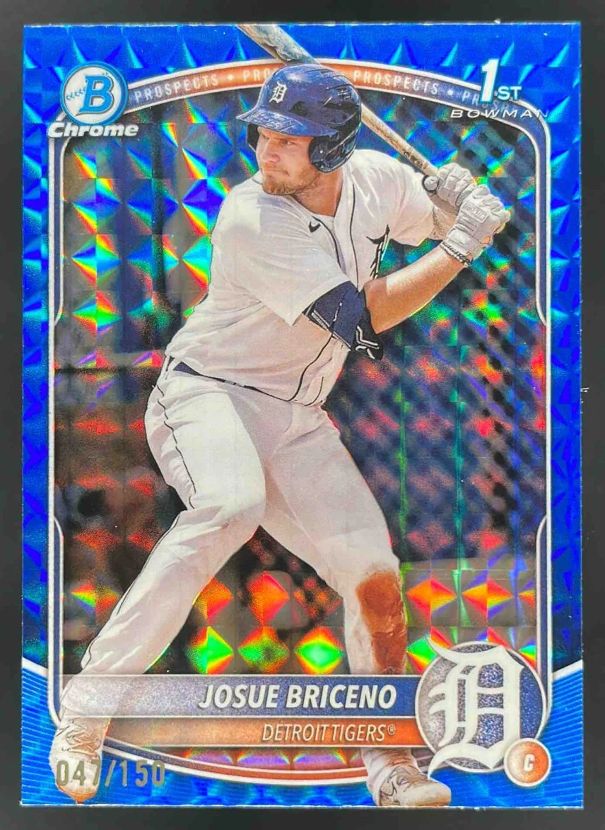 2025 Bowman Chrome Blue Geometric Refractor #BCP-13 Josue Briceno RC /150