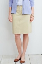 J. Jill Live-In Chino Skirt Size Small NWT Color "Sea Salt" NOS