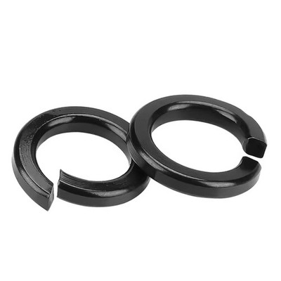 50 PCS 3/8 Inch Black Coated Split Lock Washer 188 304 Stainless Steel
