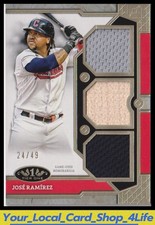 2024 Topps Tier One Tier One Relics Triple Patch #T1R-JR José Ramírez #/49