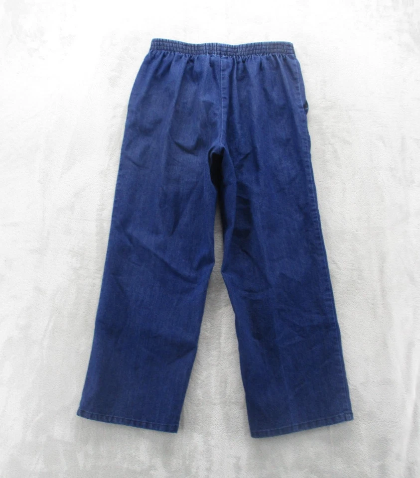 Alfred Dunner Petite Pants Womens 8P Denim Stretch Straight Leg Pockets Casual - Image 2 of 4
