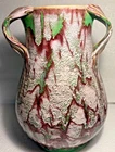 Weller Greenbriar Early 1930s Art Deco Pottery Green Purple Flowing Glaze Vase