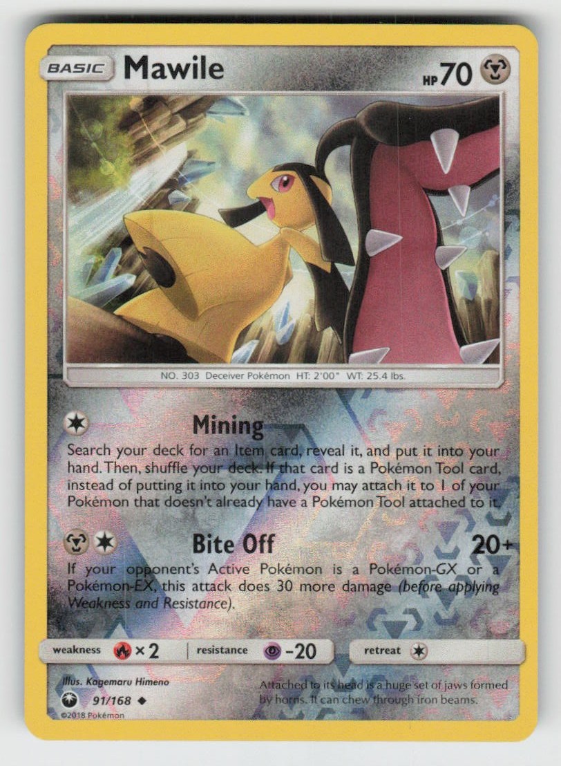Reverse Holo Mawile 91/168 Uncommon Celestial Storm Near Mint