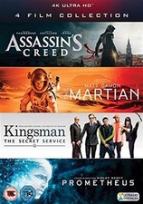 Assassins Creed The Martian Kingsman & Prometheus 4K UHD - 4 Disc Blu-ray Bluray