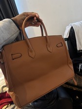 HERMÈS Birkin Palladium Hardware Shoulder Bag 30 Brown Leather